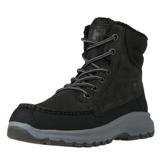 Helly Hansen Mens Garibaldi V3 Winter Boots US 9 Black Leather WP Insulated NWOB